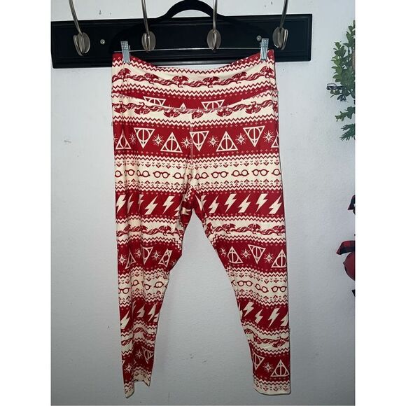 Harry Potter Icon Holiday Fair Isle Leggings Plus Size 2 - Picture 5 of 7